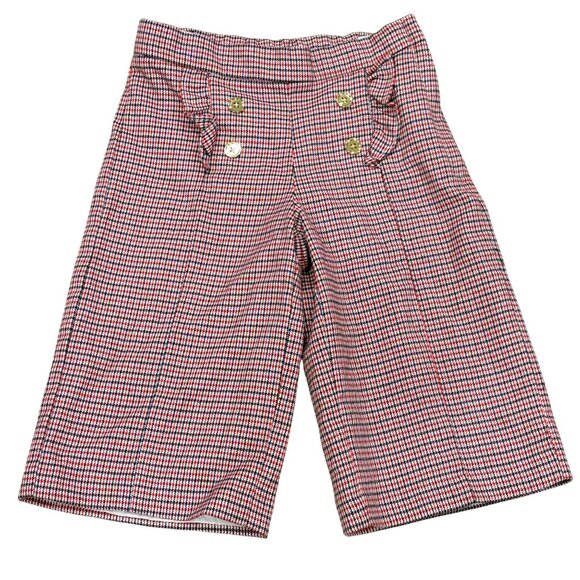 Janie and Jack 2T Plaid Jacquard Wide Leg Pant - Picture 4 of 7